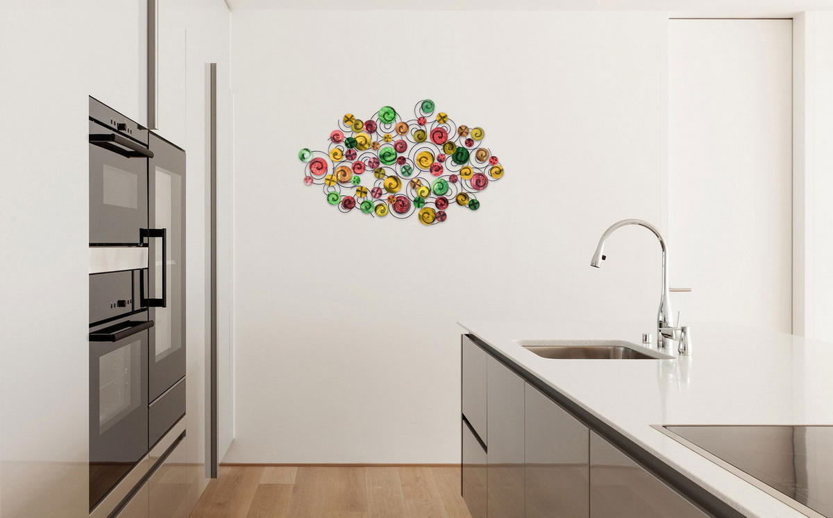 WANDDEKO Bunt 115/71 cm - Multicolor, Metall (3.6/71/8cm) - KUNSTLOFT