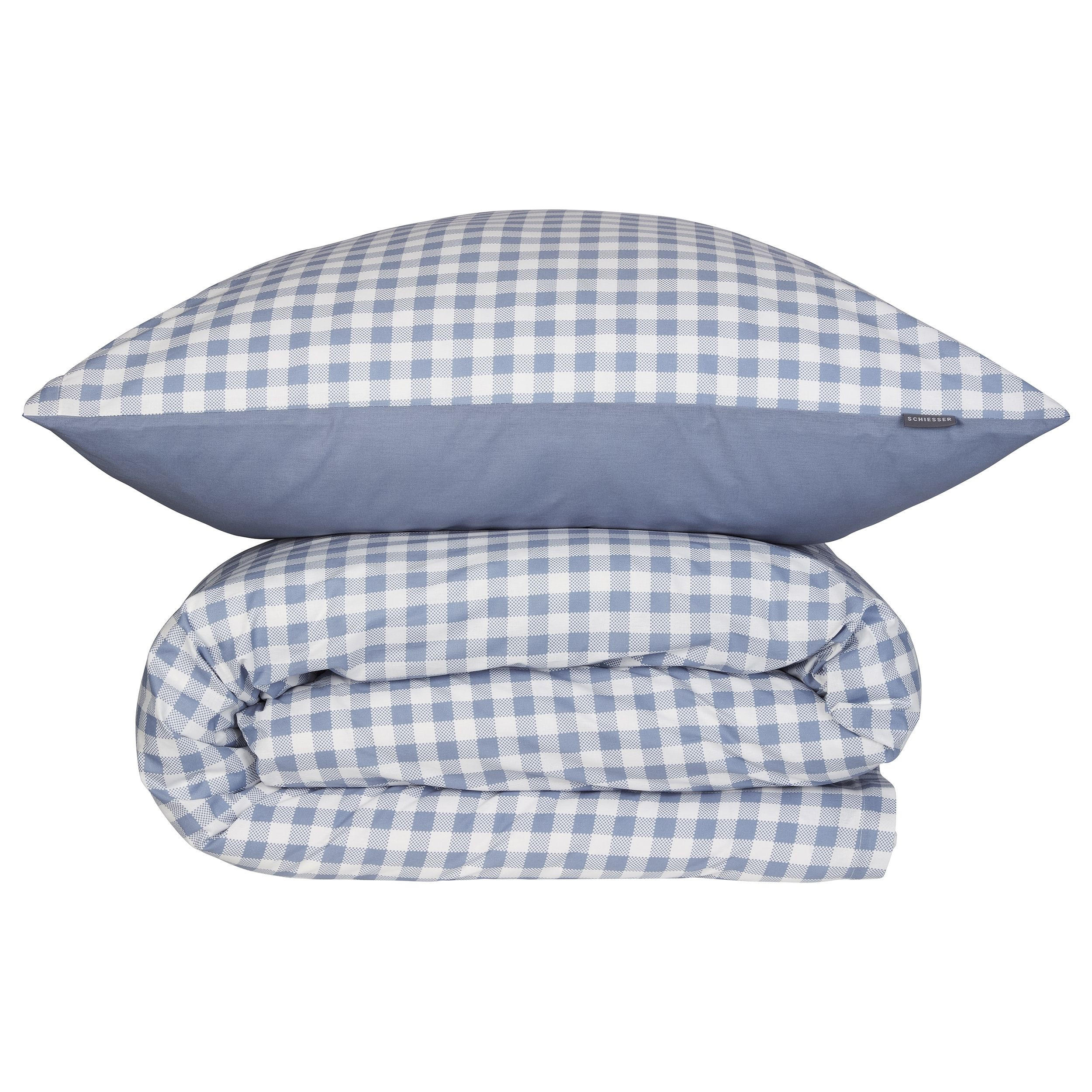 BETTWÄSCHESET Vichy - Renforcé - 2-teilig - 135 x 200 cm - Hellblau - Hellblau, Textil (135/200cm) - SCHIESSER