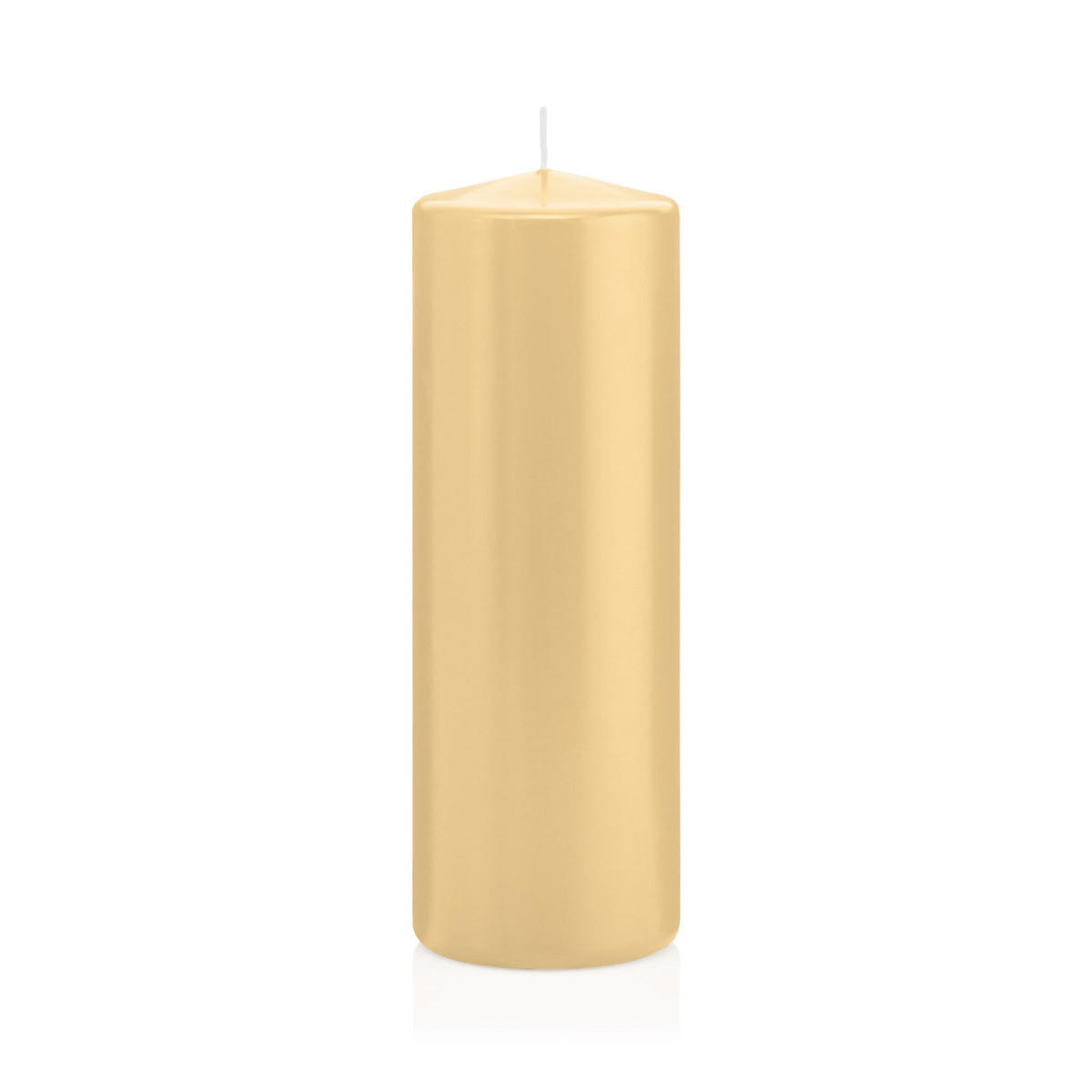 STUMPENKERZEN Champagner Ø 68 x 200 mm, 12 Stück - Champagner, Paraffin (7/20cm) - Wiedemann Kerzen