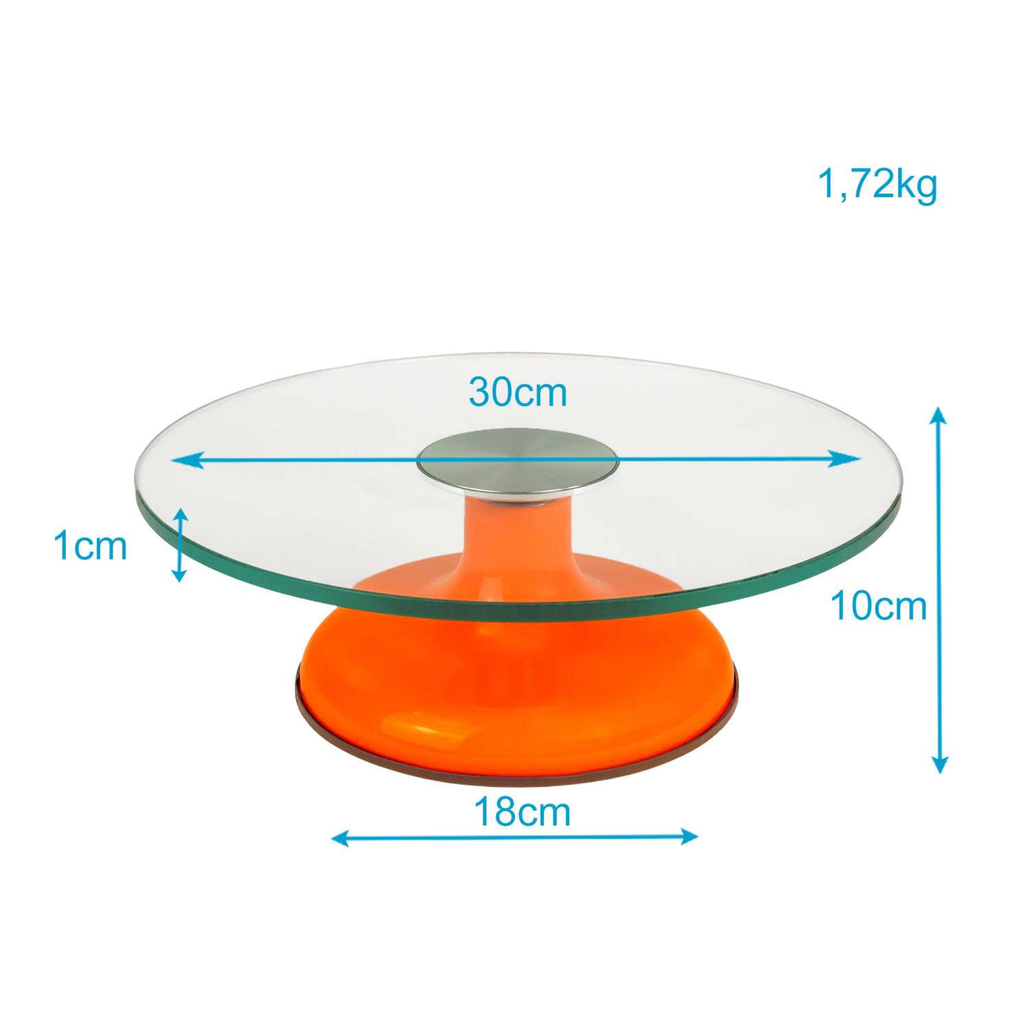 KUCHENPLATTE - Orange, Glas (30/10/30cm) - Intirilife