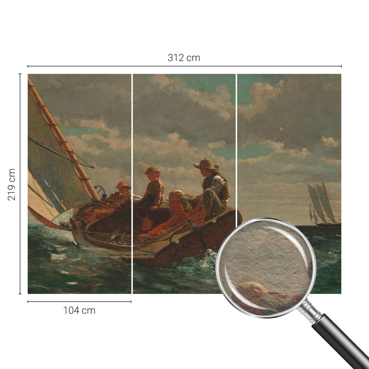 FOTOTAPETE 312x219 cm - Seeexpedition - Blau, Textil (312/219cm) - Wallfluent