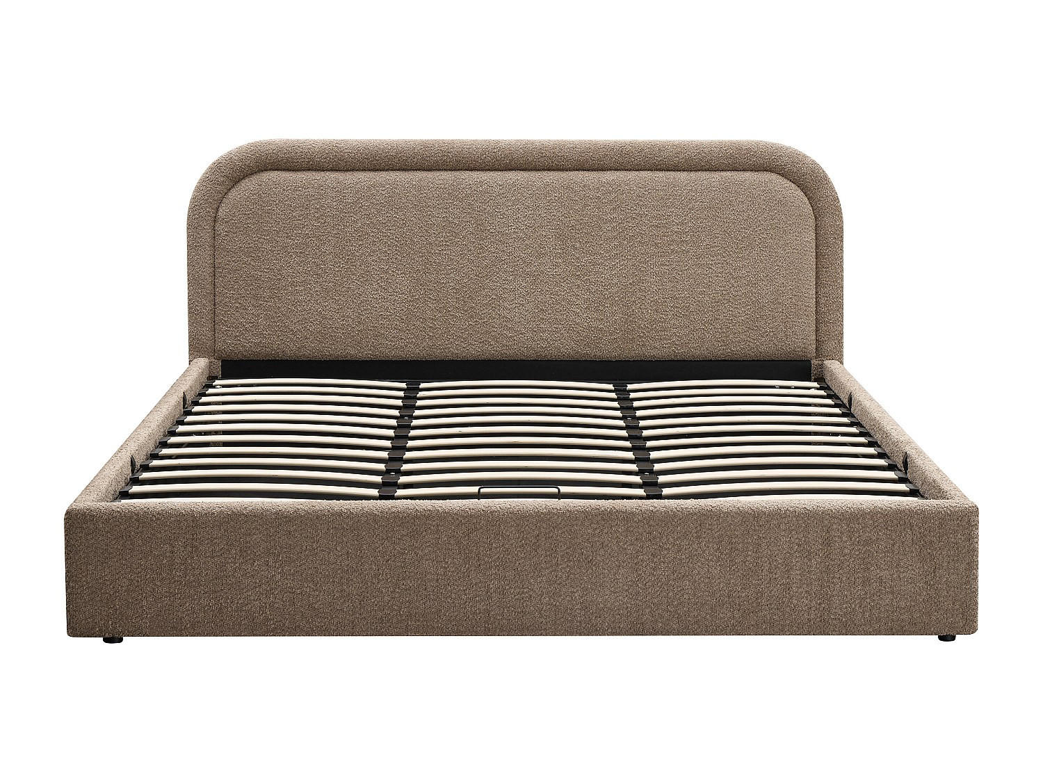 BETT mit Bettkasten - 2 Personen - stoff - taupe Fidozia - Taupe, Textil (180/200cm) - Vente-Unique