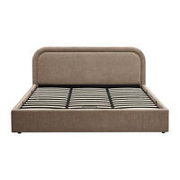 BETT mit Bettkasten - 2 Personen - stoff - taupe Fidozia - Taupe, Textil (200/200cm) - Vente-Unique