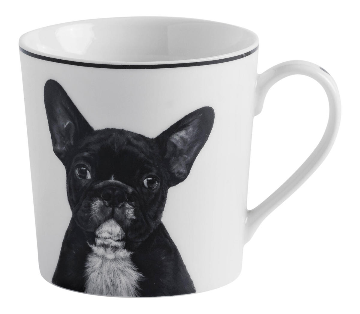 BECHER Frenchie 330ml, weiß - Weiß, Keramik (0.33L) - home&you