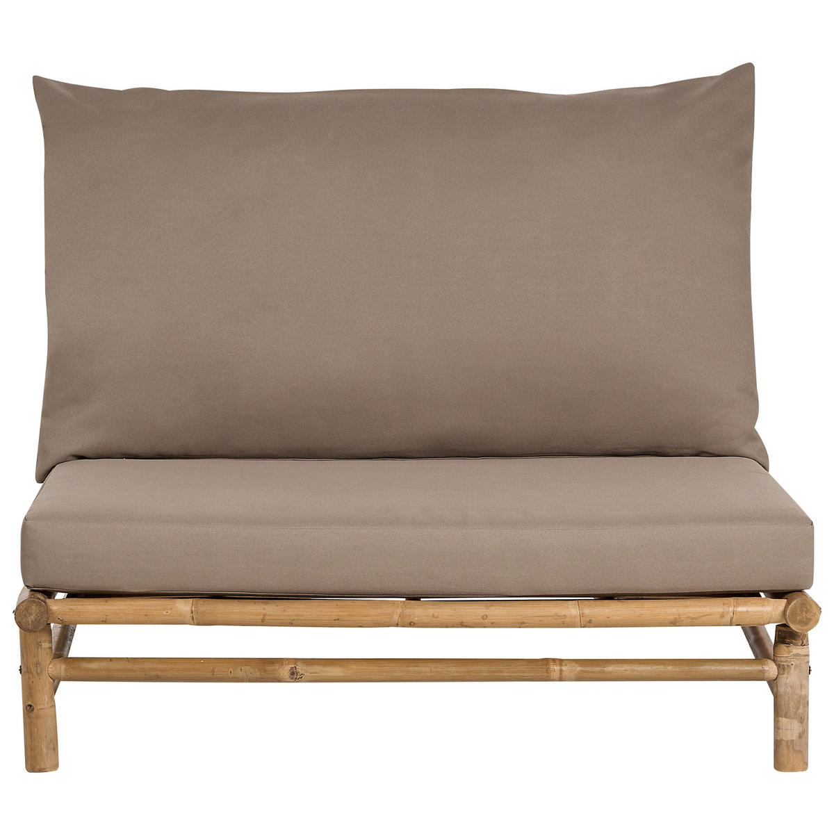 GARTENSESSEL Massivholz taupe Todi - Taupe/Hellbraun, Holz (102/74/85cm) - Beliani