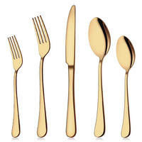 BESTECK Set 12 Teilig Edelstahl Besteckset Essbesteck für Haus Küche Restaurant Gold - Goldfarben, Metall