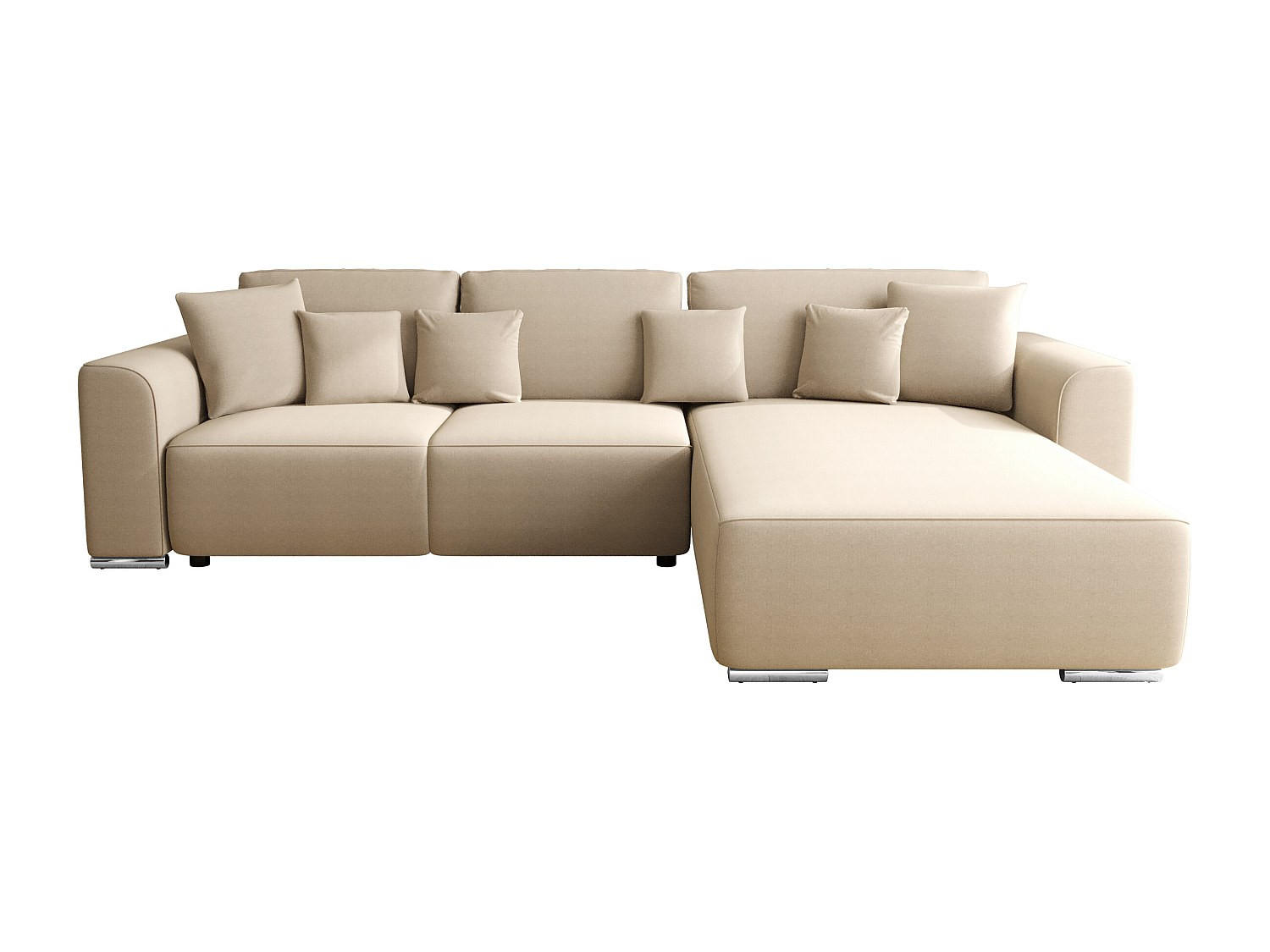 SCHLAFSOFA - 5 Personen - Stoff - Beige - - Beige, Textil (293/84/195cm) - Vente-Unique
