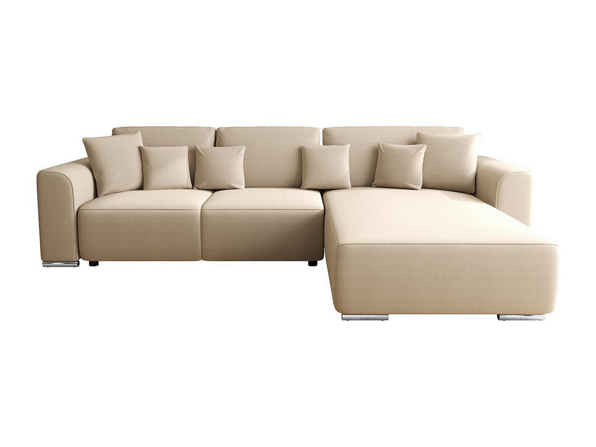 SCHLAFSOFA - 5 Personen-Sitzer - Stoff - Beige - - Beige, Textil (293/84/195cm) - Vente-Unique