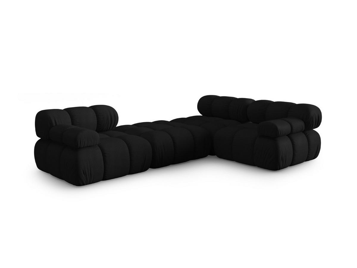 SOFA modular Bellis aus 3D-Stoff schwarz 4 Sitzplätze - Schwarz, Textil (188/70/282cm) - Micadoni