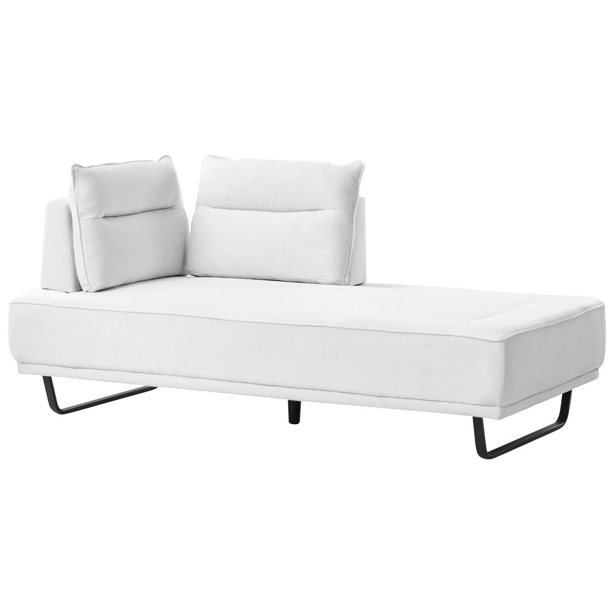 3-SITZER-SOFA Stoff Weiß Faxen - Weiß, Textil (184/86/90cm) - Beliani