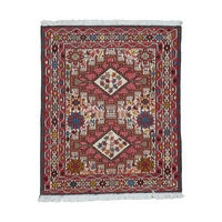 HANDWEBTEPPICH Sumak Shahsavan Beige 94/77 cm Schurwolle - Beige, Textil (77/94cm) - Looma