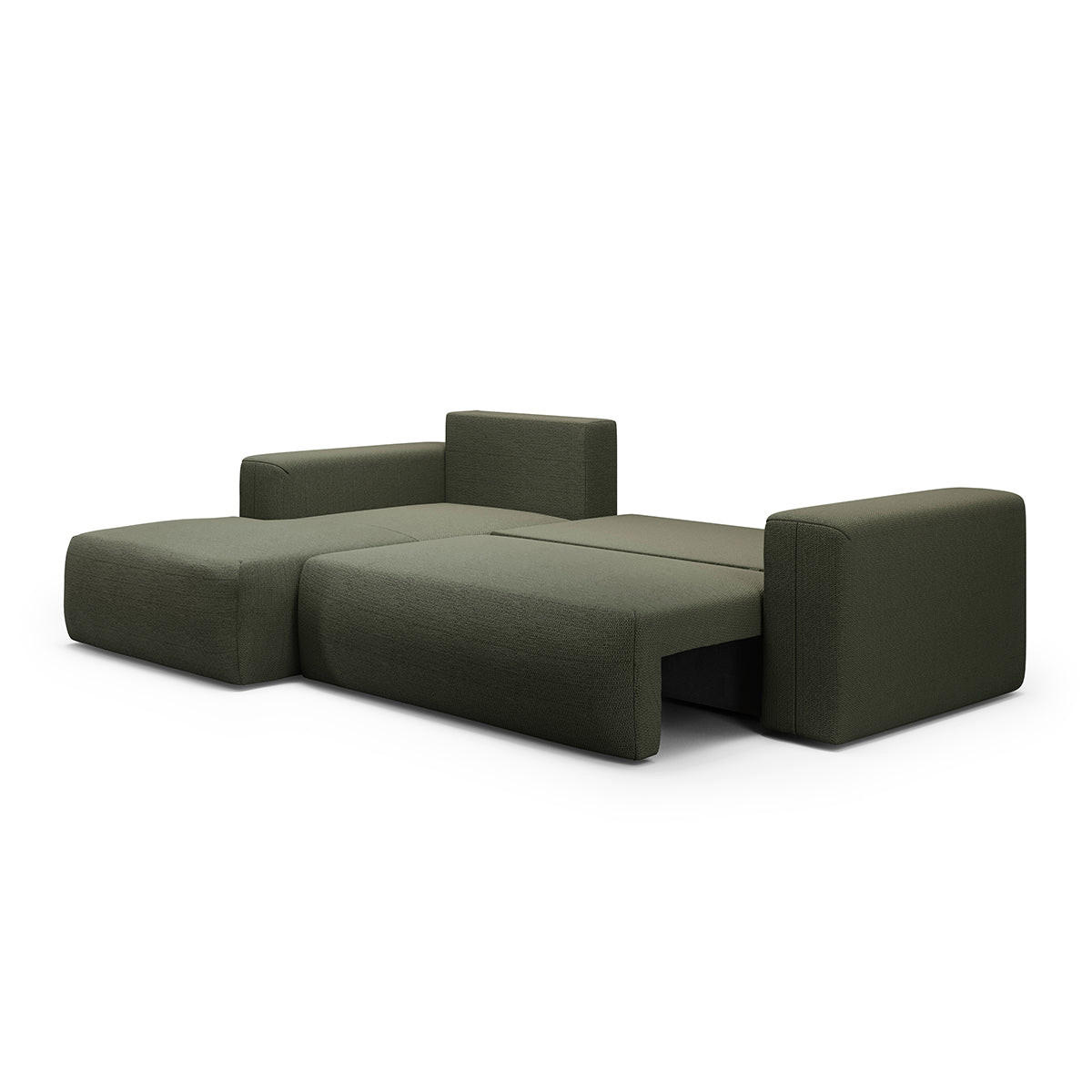 ECKSOFA Bliss 3 Sitzplätze Tannengrün - Grün, Holz (268/163cm) - Petits-meubles
