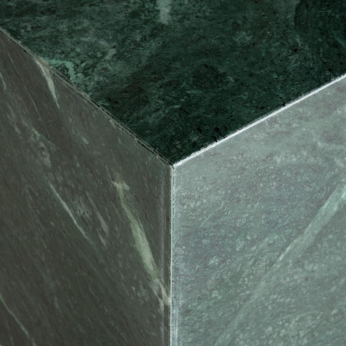 BEISTELLTISCH - Marmor - Dunkelgrün, Stein (40/40/40cm) - home24