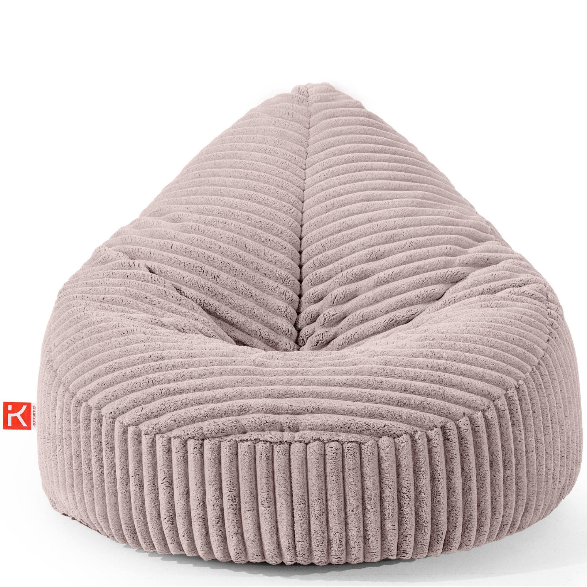 SITZSACK COSMO II aus Kordstoff, Pink - Pink, Textil (85/80/85cm) - KONSIMO®