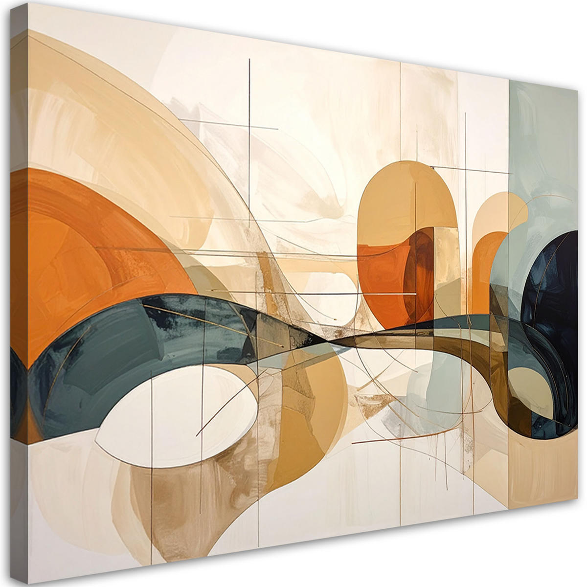 LEINWANDBILD Abstraktion 120x80cm - Beige, Textil (120/80cm) - Feeby