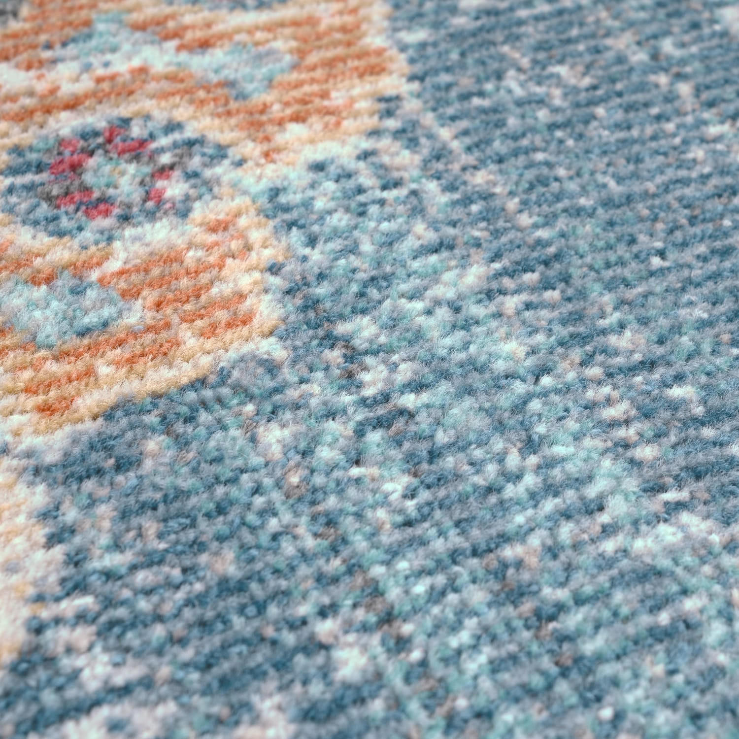 OUTDOOR Teppich Orientalisch Vintage Balkon, Terrasse schmutzabweisend Blau Läufer 60x100 - Blau, Textil (60/100cm) - KADIMA DESIGN