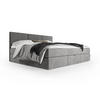 BOXSPRINGBETT Weit 270x200 cm mit Bettkasten – Grau, 3 modulare Segmente - Grau, Textil (270/200cm)