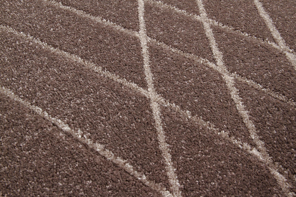 TEPPICH modern Flachgewebe BROWNIE Braun 160 x 230 cm - Braun, Textil (160/230cm) - Novatrend