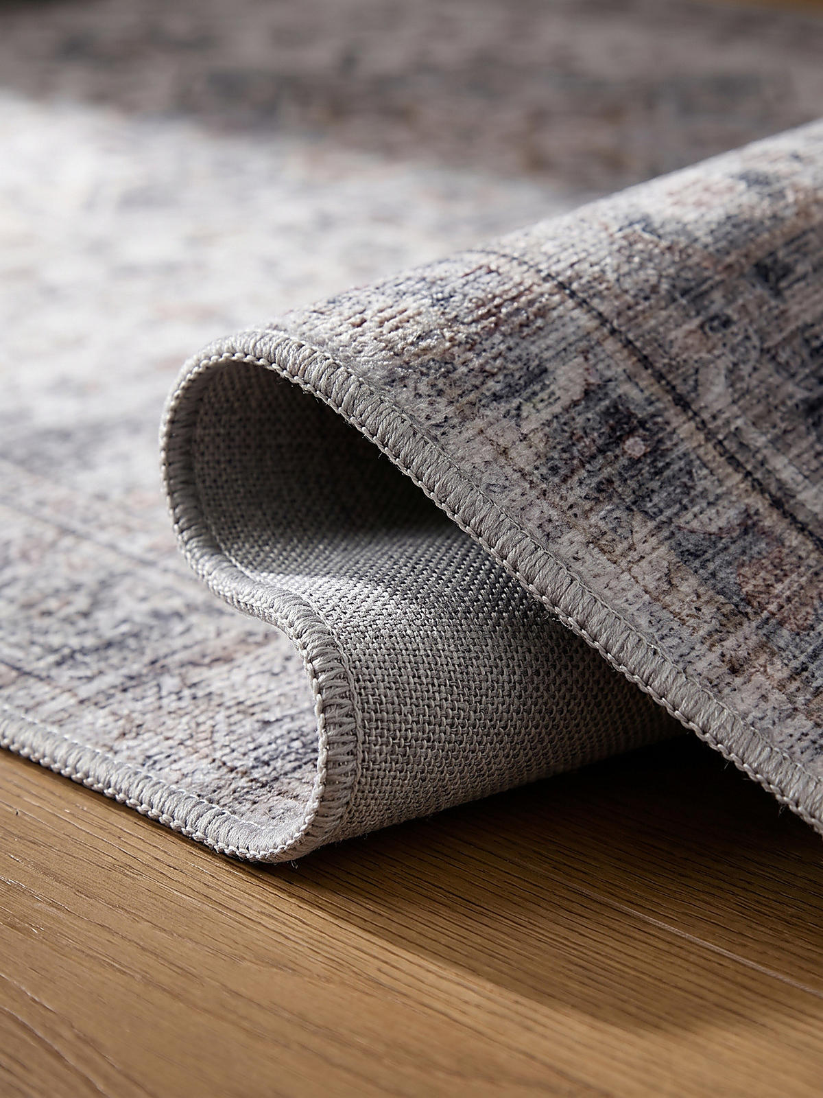 LÄUFER waschbar, mit Medaillon, VERNANTE in Beige-Grau, 80 x 150 cm - Beige, Textil (80/150cm) - KADIMA DESIGN