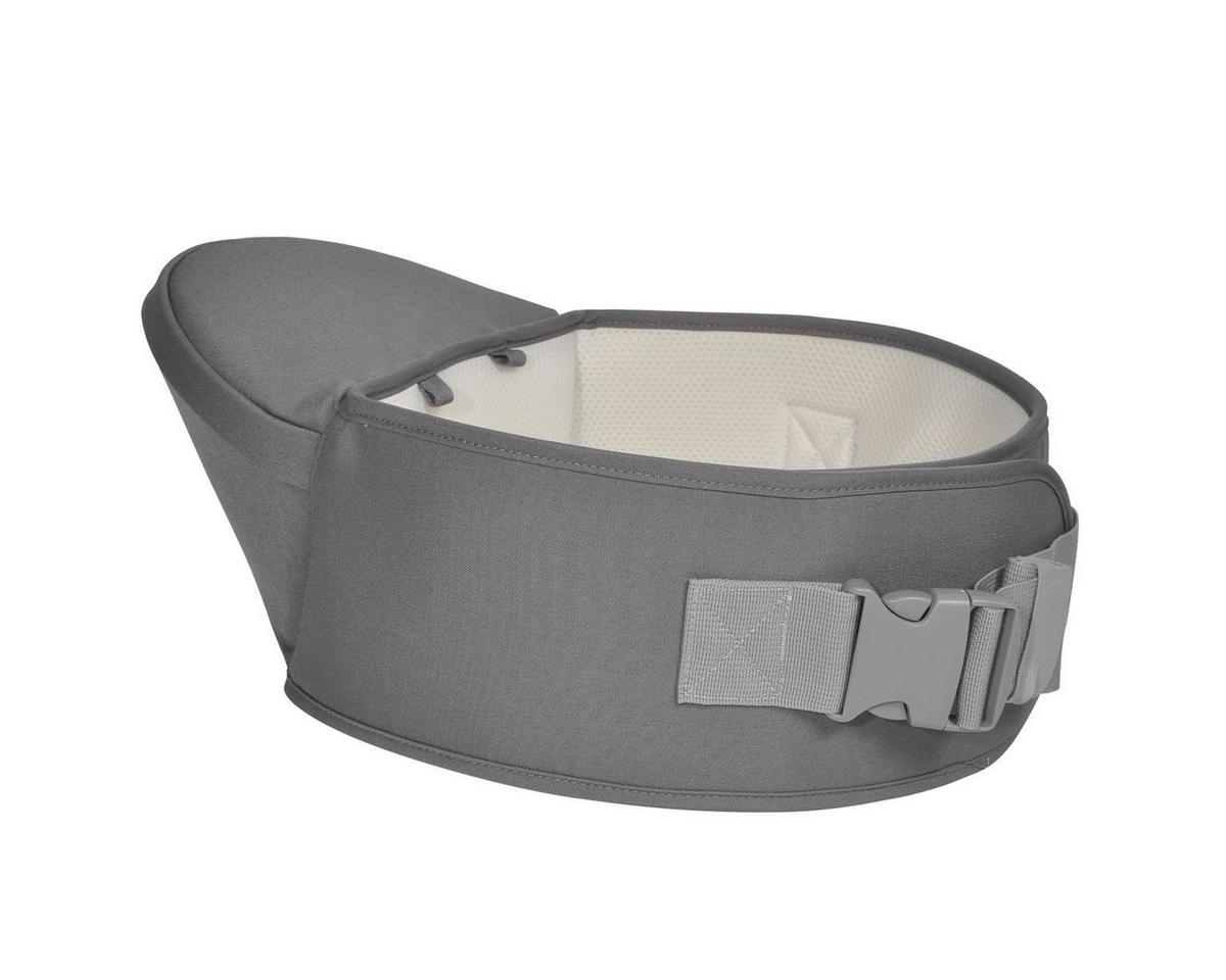 BABYTRAGE Chloe 3 in 1 grau weiss Hüftsitz, 8 Tragepositionen, Bauch- und Rückentrage, ab 5 Monate - Grau, Textil (25/15/39cm) - Kikka boo