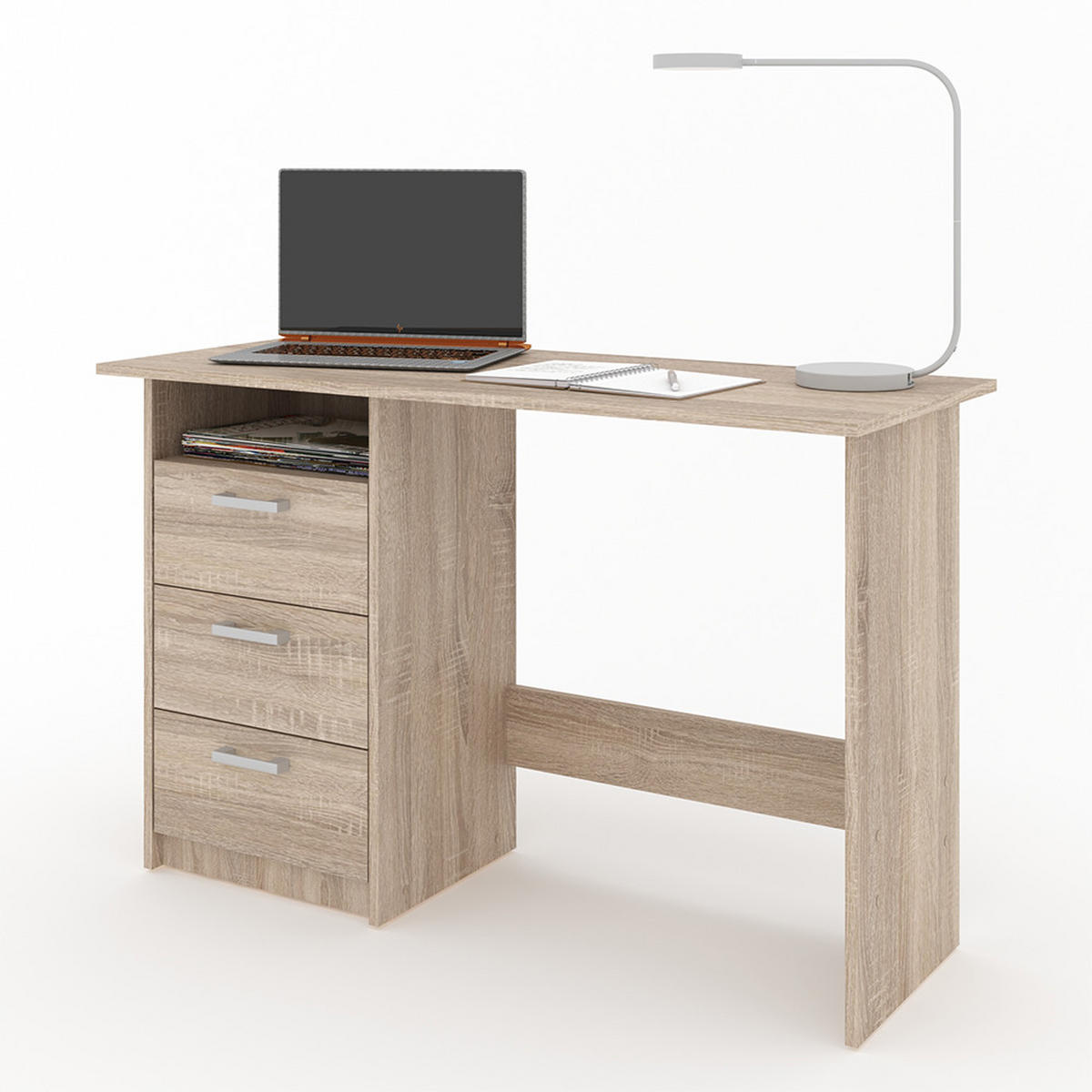 SCHREIBTISCH Meiko Sonoma 120 x 50 cm - Sonoma Eiche, Holzwerkstoff (50/120/76.6cm) - Vicco