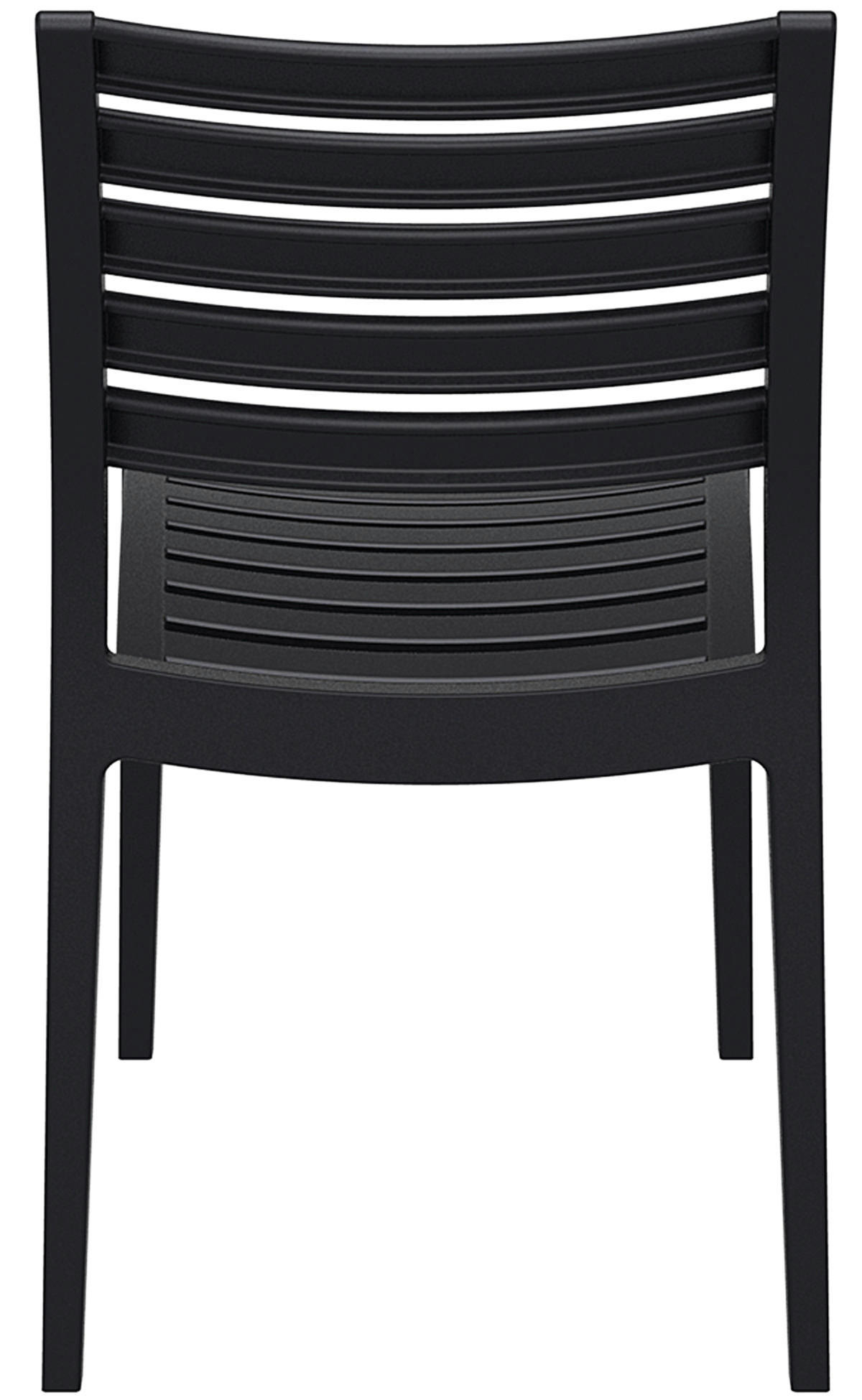 GARTENSTUHL 2er Set Kunststoff schwarz - Schwarz, Kunststoff (48/82/48cm) - CLP