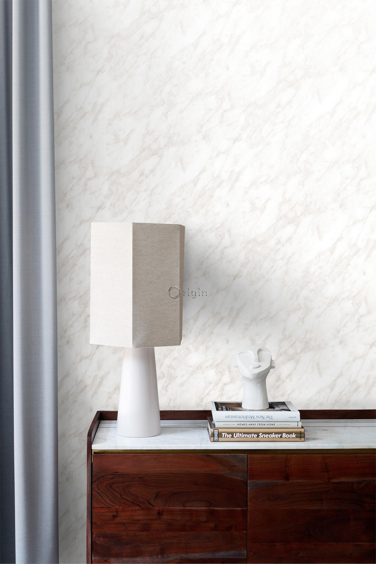 TAPETE Marmor-Optik 53 cm x 10.05 m - Beige, Papier (53/1000cm) - Origin Wallcoverings