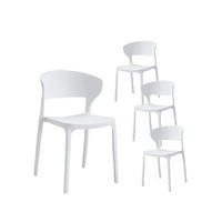 GARTENSTUHL Serin Weiß 48 cm x 76 cm 4er-Set - Weiß, Kunststoff (48/76/52cm) - Klast Home