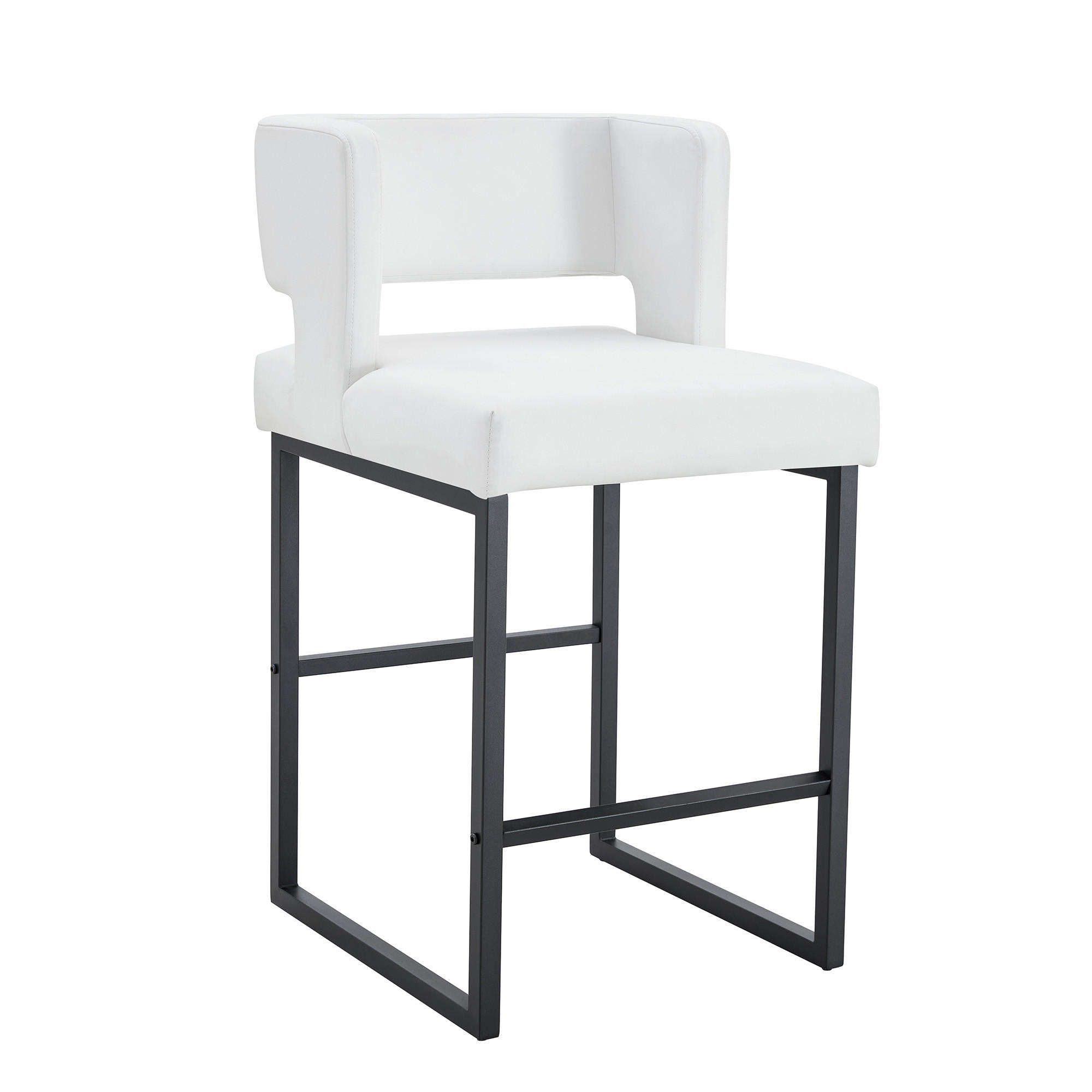 BARHOCKER DE-36489 2er Set mit quadratischem Design Weiß - Weiß, Metall (53.3/91.4/48cm) - ComfortXL