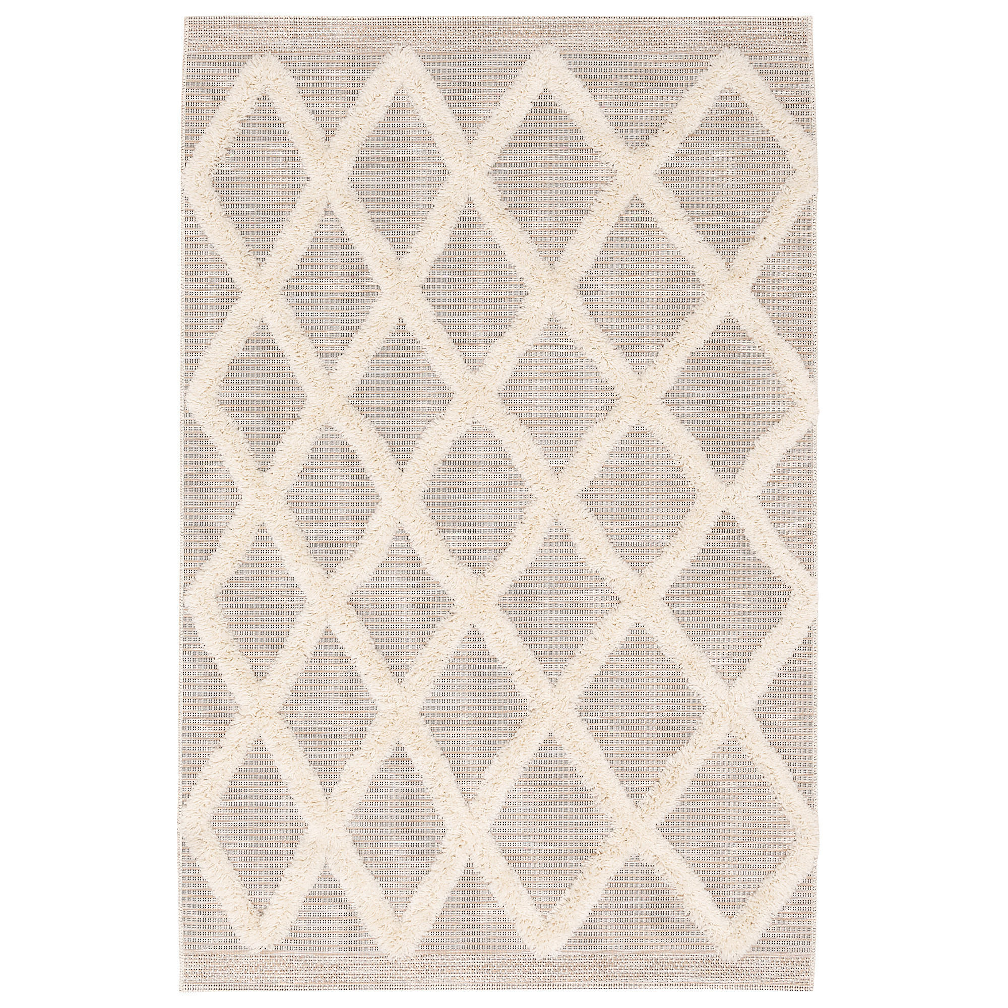 IN & OUTDOOR TEPPICH SHAGGY JUIST RAUTEN - Beige, Textil (80/150cm) - Pergamon