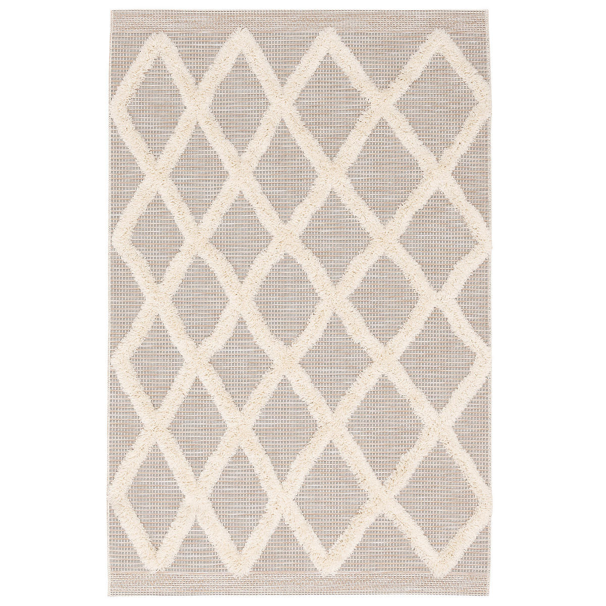 IN & OUTDOOR TEPPICH SHAGGY JUIST RAUTEN - Beige, Textil (80/150cm) - Pergamon