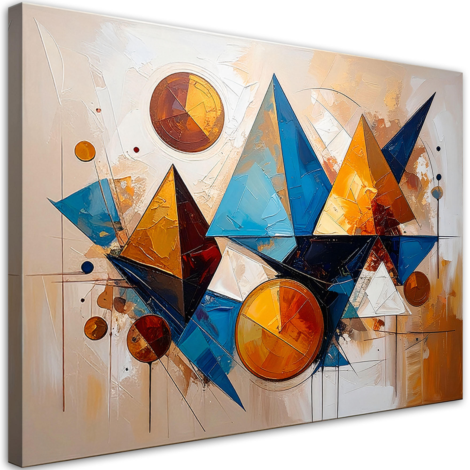 Feeby Leinwandbild Beige 60x40 cm