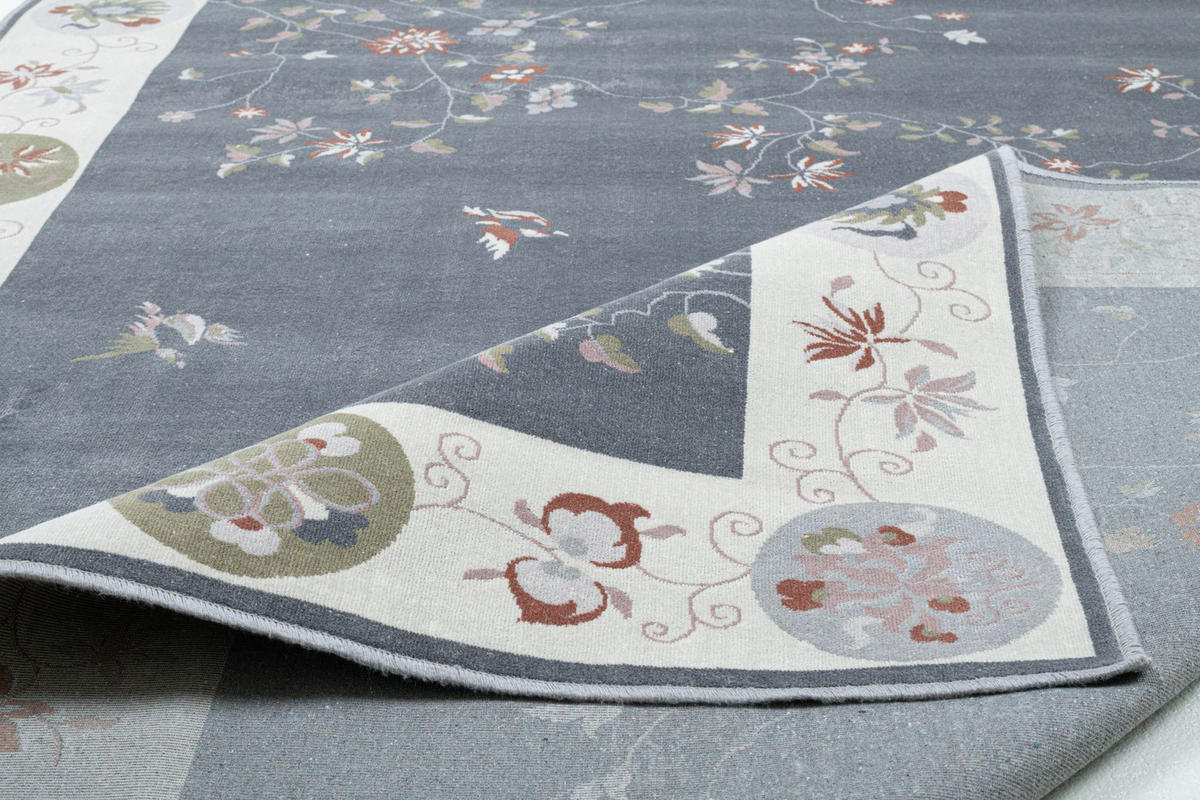 FLACHWEBETEPPICH Cherina 200x290 cm - Grau, Textil (200/290cm) - Gino Falcone