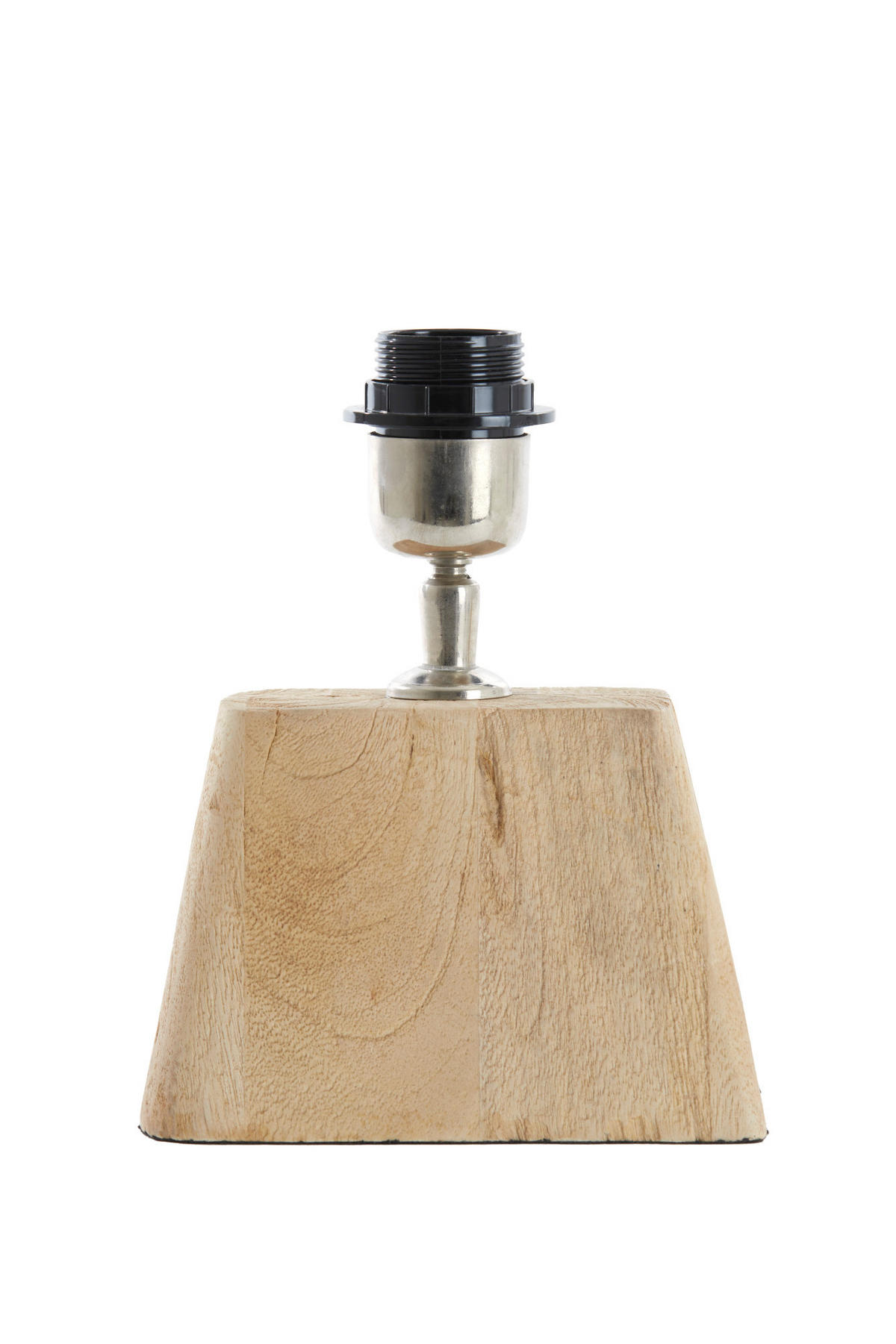 LAMPENFUSS Kardan Braun 22/15/19 cm - Hellbraun, Holz (22/15/19cm) - Light & Living