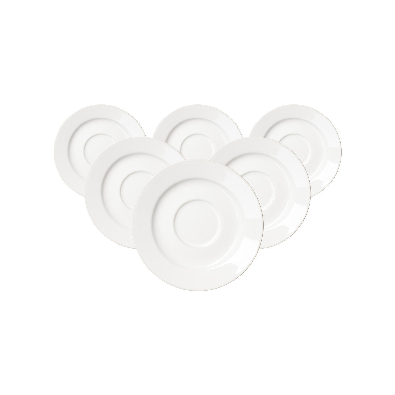KAFFEEUNTERTASSEN Volos weiß ø 15,5 cm 6er Set - Weiß, Keramik (15.5cm) - Ritzenhoff Breker