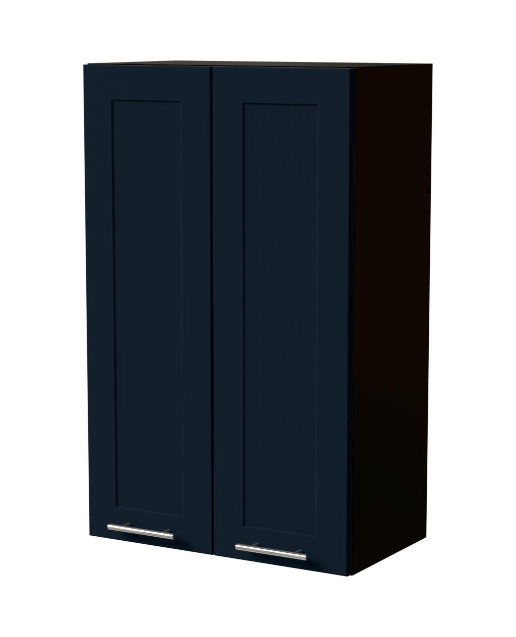 HÄNGESCHRANK Oslo W4/60 Schwarz / Indigo Matt 60 / 32,5 / 96cm - Schwarz/Dunkelblau, Holz/Holzwerkstoff (60/96/32.5cm) - Feldmann-Wohnen