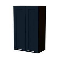 HÄNGESCHRANK Oslo W4/60 Schwarz / Indigo Matt 60 / 32,5 / 96cm - Schwarz/Dunkelblau, Holz/Holzwerkstoff (60/96/32.5cm) - Feldmann-Wohnen