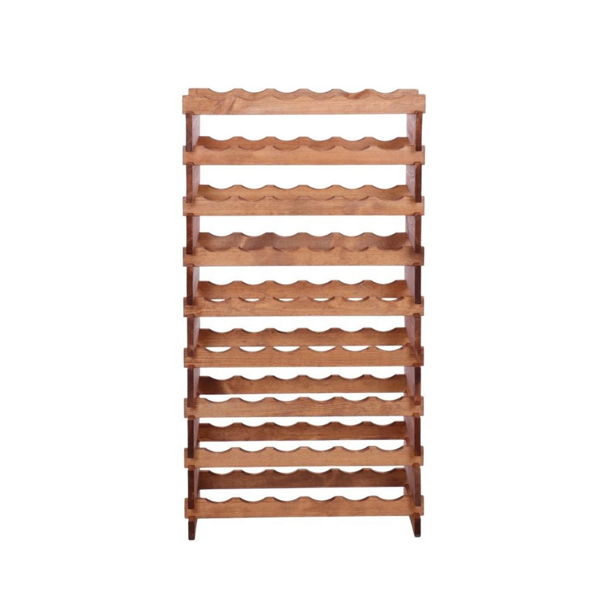 WEINREGAL VINOTECA FLEX PRO HxBxT 121x65x28cm 54 Flaschen auf 9 Ebenen Braun geölt - Braun, Holz (65/121/28cm) - PROREGAL