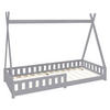 KINDERBETT Tipi 90x200 cm Hellgrau - Hellgrau, Holz (90/200cm) - ML-DESIGN