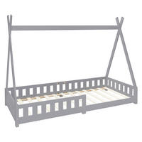 KINDERBETT Tipi 90x200 cm Hellgrau - Hellgrau, Holz (90/200cm) - ML-DESIGN
