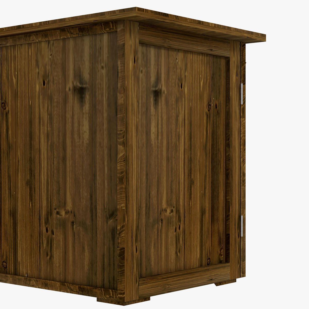 GARTENSCHUPPEN, Holz-Geräteschrank, Wetterfest, Doppeltür, für Garten, Balkon, Braun - Braun, Holz (55/72/77cm) - Outsunny