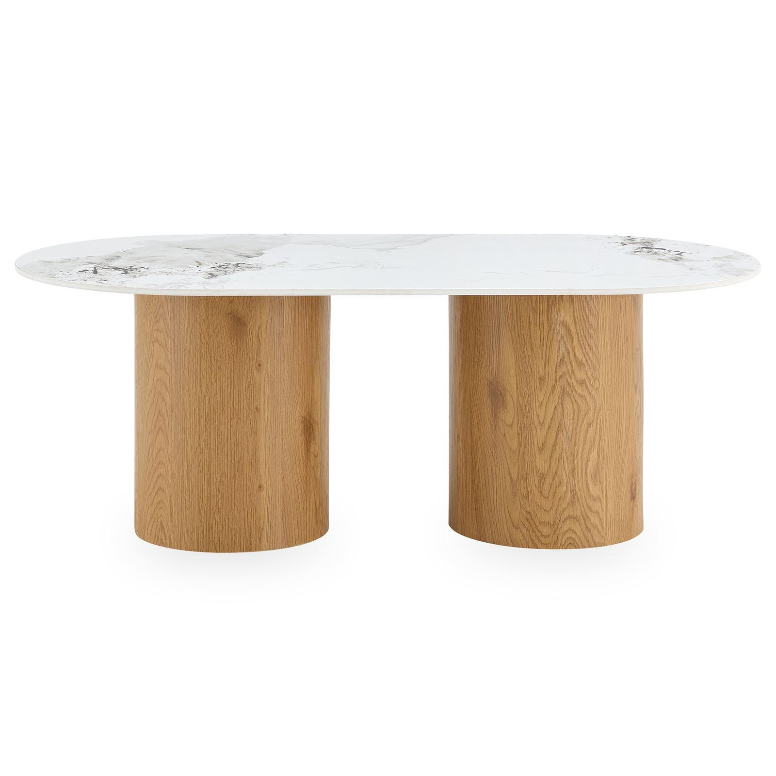 COUCHTISCH REALM Marmor weiß - Weiß, Holzwerkstoff (60/120/45cm) - IDIMEX