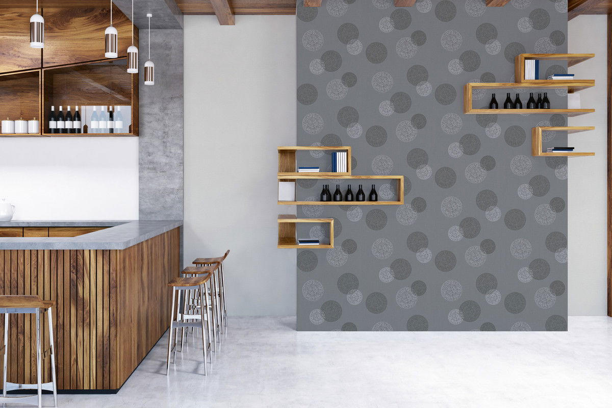 VLIESTAPETE Grau 53/1005 cm - Schwarz/Grau, Textil (53/1cm) - KUNSTLOFT