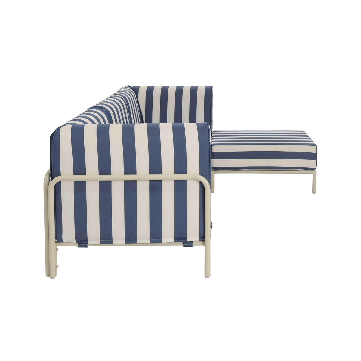 GARTENSOFA mit 4 Sitzplätzen, Blau - Blau, Textil - Oviala