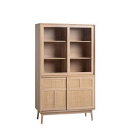 VITRINENSCHRANK DOPPELTER Ikigai Natürlich 100 cm x 171 cm - Naturfarben, Holzwerkstoff (100/171/40cm) - Klast Home