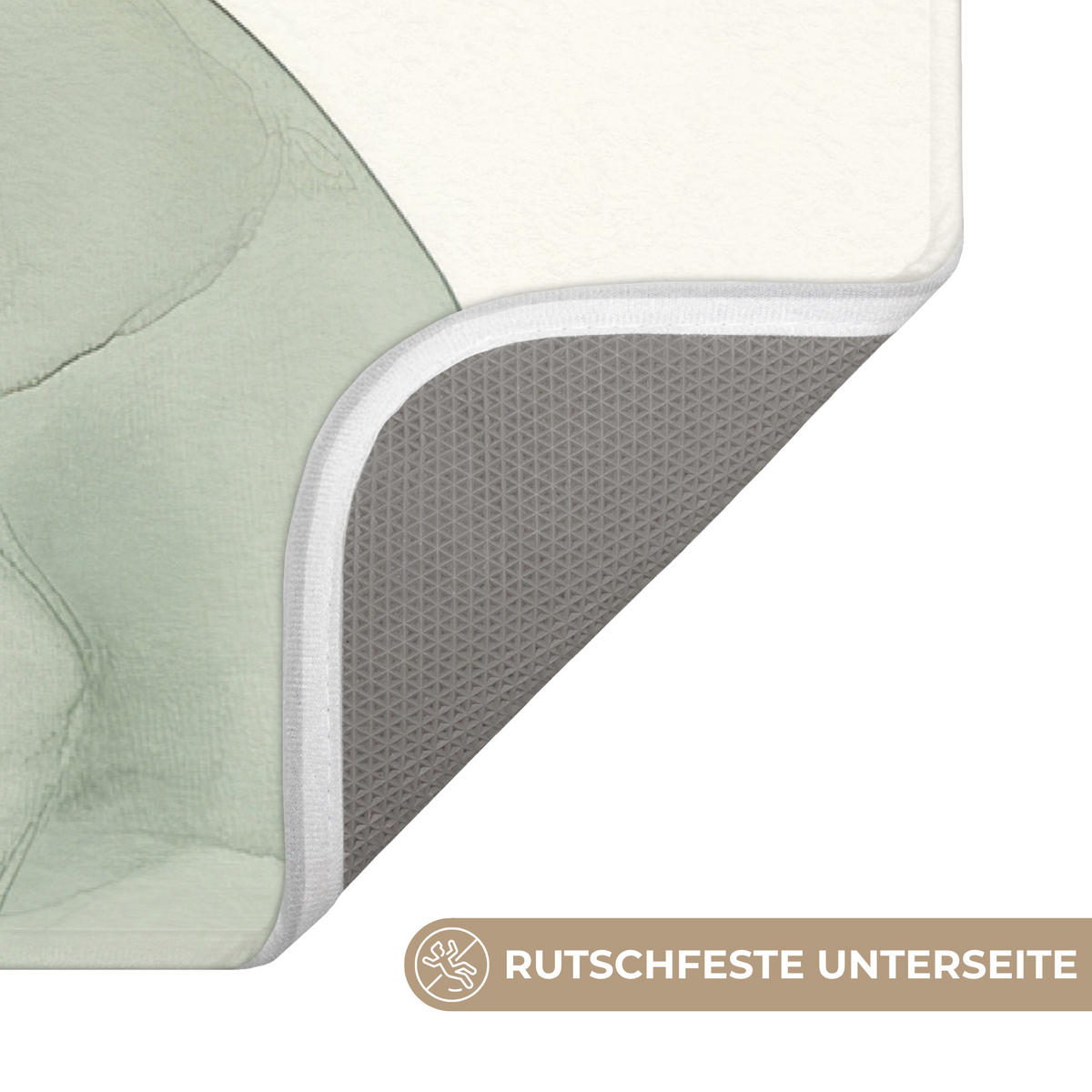 KÚPEĽŇOVÁ PREDLOŽKA Japandi - Abstraktné - Zelené 80x50 cm - zelená, textil/plast (80/50cm) - OnlyWow