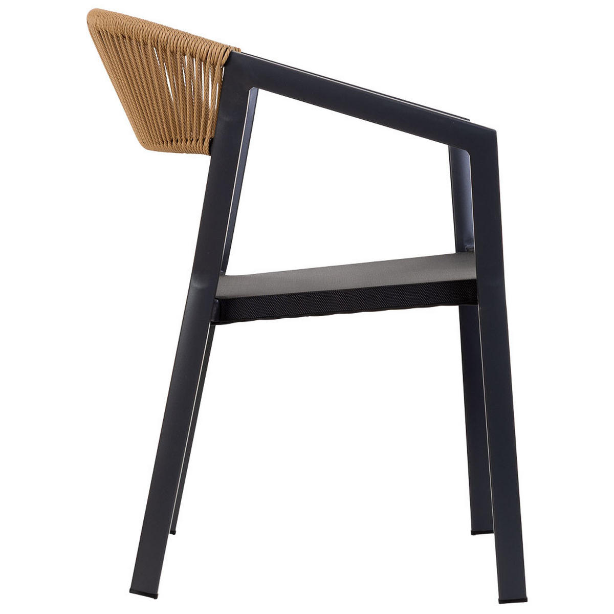 STUHL, schwarz, 57x62x78cm - Schwarz, Metall (57/78/62cm) - Wanderlust