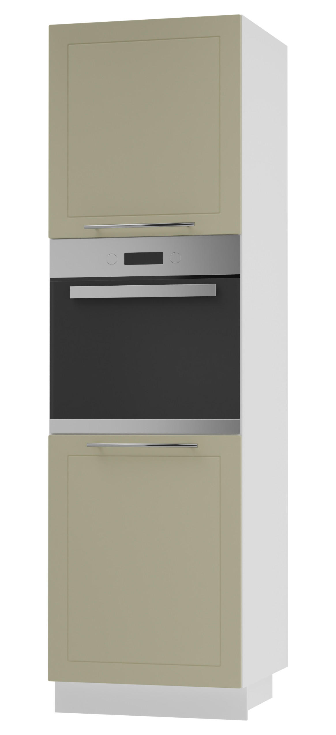 Feldmann-Wohnen Backofenhochschrank Creme, Weiß 60x207x59 cm