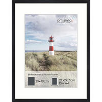 BILDERRAHMEN 30x40 cm Schwarz Matt - Weiß, Holz (32/42/2cm) - artissimo
