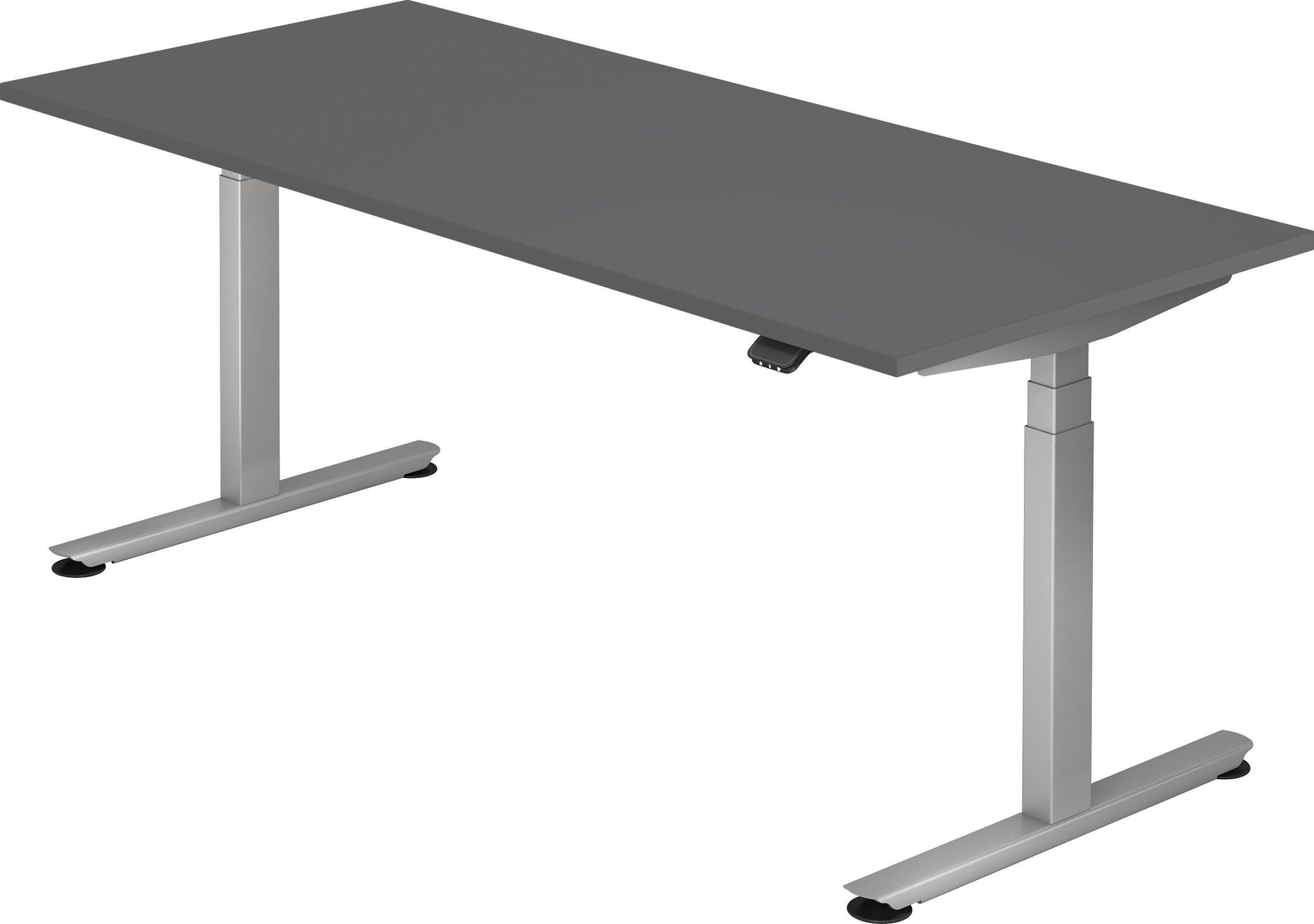 SCHREIBTISCH elektrisch Bluetooth & App XDLB 80/180/74 cm in Graphitfarben - Graphitfarben, Holzwerkstoff (80/180/74cm) - bümö